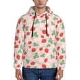 thumbnail image 1 of Lsque Strawberry And Flowers Pattern Casual Men's Hoodie,Hooded Sweatshirt with Kangaroo Pocket,Pullover Hoodie-XX-Large, 1 of 7