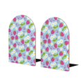 thumbnail image 1 of Lsque Strawberry And Flowers Printed Wood Bookends,Non-Skid Bookend for Shelves,Heavy Duty Support Bookends,Non-Slip Foam Pads for Office, Home, and Library,1 Pair, 1 of 8