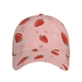 thumbnail image 1 of Lsque Strawberry Baseball Cap Trucker Low Profile Hat Golf Dad Hat Adjustable Original Classic Unconstructed Plain Cap Men Women, 1 of 9