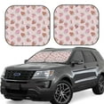 thumbnail image 1 of Lsque Strawberry Cake 2 PCS Windshield Sun Shade | CarFoldable Window Covers | Car Accessories Reflect UV for Universal Cars SUV Truck | Medium, 1 of 7