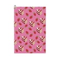 thumbnail image 1 of Lsque Strawberry Cake Premium Golf Towel - Ultra Absorbent and Quick Drying Microfiber Towel with Carabiner - Gift for Men -24" X 16", 1 of 8