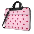 thumbnail image 1 of Lsque Strawberry And Heart Pattern Laptop Bag – Portable & Slim Single-Shoulder Computer Case with Adjustable Strap, Protective, Lightweight for 13”/14”/15.6” Laptops, 1 of 8