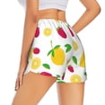 thumbnail image 1 of Lsque Strawberry and Lemon Printed Women's Running Shorts with Liner Pockets,Elastic Quick Dry Workout Athletic Gym Yoga Shorts,Womens High Waist Shorts-XX-Large, 1 of 9
