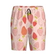 thumbnail image 1 of Lsque Strawberry Mens Sleep Pajama Shorts,Short Pajama Pants, Cotton Ultra-Soft Knit-4X-Large, 1 of 9