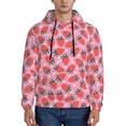 thumbnail image 1 of Lsque Strawberry Pattern Casual Men's Hoodie,Hooded Sweatshirt with Kangaroo Pocket,Pullover Hoodie-X-Large, 1 of 7