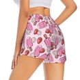 thumbnail image 1 of Lsque Strawberry Popsicle Printed Women's Running Shorts with Liner Pockets,Elastic Quick Dry Workout Athletic Gym Yoga Shorts,Womens High Waist Shorts-X-Large, 1 of 9