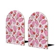 thumbnail image 1 of Lsque Strawberry Popsicle Printed Wood Bookends,Non-Skid Bookend for Shelves,Heavy Duty Support Bookends,Non-Slip Foam Pads for Office, Home, and Library,1 Pair, 1 of 8