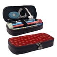 thumbnail image 1 of Lsque Strawberry Printed Big Capacity PU Leather Pencil Case Large Pencil Pouch Stationery Pen Bag Pencil Holder for Teen, 1 of 6