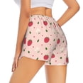 thumbnail image 1 of Lsque Strawberry Printed Women's Running Shorts with Liner Pockets,Elastic Quick Dry Workout Athletic Gym Yoga Shorts,Womens High Waist Shorts-XX-Large, 1 of 9