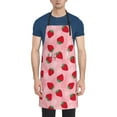 thumbnail image 1 of Lsque Strawberry Waterproof Apron Chef Aprons for Men Heavy Duty Chemical Work Apron Extra Long Grilling Aprons with Adjustable Bib Apron, 1 of 9