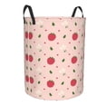 thumbnail image 1 of Lsque Strawberry pattern Laundry Hamper Basket, Tall Woven Rope Hamper Basket for Clothes, Lightweight Storage Basket, Collapsible Waterproof-Medium, 1 of 8