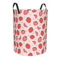 thumbnail image 1 of Lsque Strawberry pattern Laundry Hamper Basket, Tall Woven Rope Hamper Basket for Clothes, Lightweight Storage Basket, Collapsible Waterproof-, 1 of 8