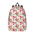 thumbnail image 1 of Lsque Strawberry1 Pattern Canvas Daypack, Durable Backpack, High-quality Versatile Backpack,Vintage Compact Backpack-Medium, 1 of 6