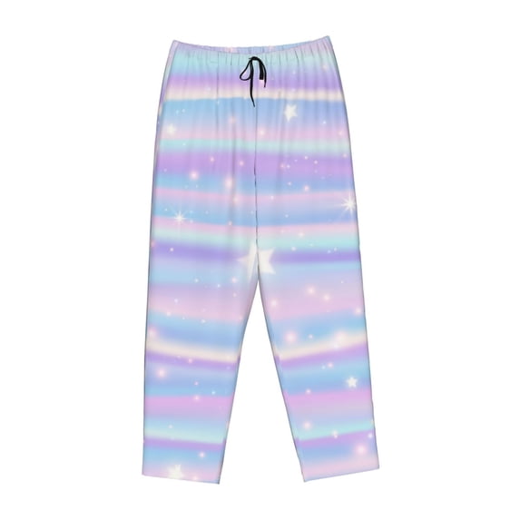 Lsque Striped Gradient Print Women's Pajama Pants, Lounge Pant - Comfortable Home Wear,Elastic Waistband, Stylish Design-XX-Large