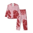 thumbnail image 1 of Lsque Striped Meat Pattern Long Sleeve Pajama Set for Men - Soft 2-Piece Sleepwear and Loungewear Set with Pockets, Comfy Nightwear-Medium, 1 of 7