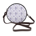 thumbnail image 1 of Lsque Stripes and Sprigs of Lavender Pattern Shoulder Bag – Microfiber Leather Crossbody with Detachable Strap & Handle Ring, Waterproof & Durable, Elegant Everyday Carry, 1 of 5