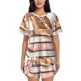 thumbnail image 1 of Lsque Stylish High Heels On Books Women's Short-Sleeved Pajama Set - 2 Piece Soft and Lightweight Sleepwear Set-3X-Large, 1 of 9