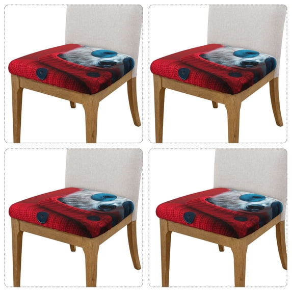 Lsque Stylish Polar Bear Sunglasses Printed Square Couch Cushion Covers, Floral Sofa Cushion Covers Replacement, Stretch Couch Covers for Couch-16.9in