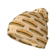thumbnail image 1 of Lsque Submarine Sub Sandwich Pattern Knitted Beanie, Unisex Winter Hat, Knit Hat Winter Beanies Thick Fisherman Beanies Cuffed Plain Skull Caps, 1 of 6