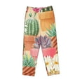 thumbnail image 1 of Lsque Succulent And Cactus Print Women's Pajama Pants, Lounge Pant - Comfortable Home Wear,Elastic Waistband, Stylish Design-XX-Large, 1 of 9