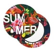 thumbnail image 1 of Lsque Summer Birds and Flowers Round Bar chair cushion covers Velvet Fabric Premium Comfort Protects from Scratches and Stains for 14-17 Inch Chair- 12 inch, 1 of 7