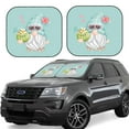 thumbnail image 1 of Lsque Summer Gnome,Cute Gnome 2 PCS Windshield Sun Shade | CarFoldable Window Covers | Car Accessories Reflect UV for Universal Cars SUV Truck | Small, 1 of 7