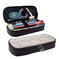 thumbnail image 1 of Lsque Summer Life Printed Big Capacity PU Leather Pencil Case Large Pencil Pouch Stationery Pen Bag Pencil Holder for Teen, 1 of 6