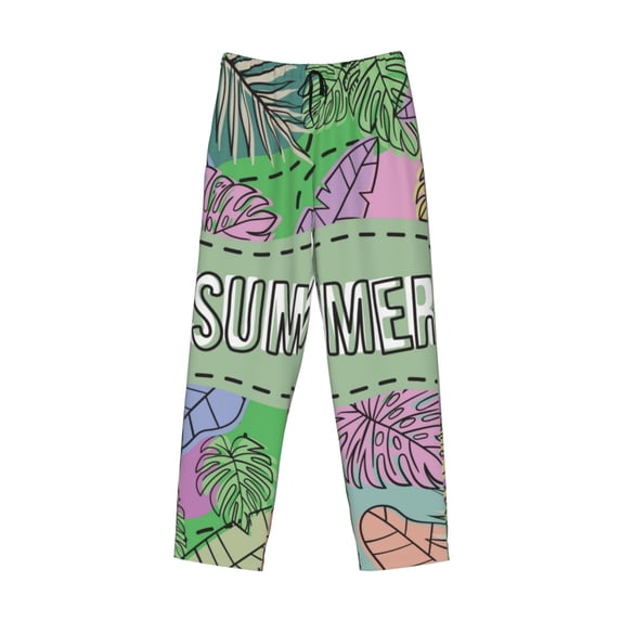 Lsque Summer Print Men's Pajama Pants, Lounge Pant - Comfortable Home Wear,Elastic Waistband, Stylish Design-Small