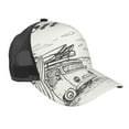thumbnail image 1 of Lsque Summer Vacation Scene With Camping Van Printed Trucker Hat - Baseball Cap for Men Women - Breathable Mesh Side, Adjustable Fit - for Casual Wear, 1 of 7