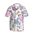 thumbnail image 1 of Lsque Summer with Flamingo pattern Hawaiian Shirt for Men, Unisex Summer Beach Casual Short Sleeve Button Down Shirts-3X-Large, 1 of 9