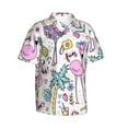 thumbnail image 1 of Lsque Summer with Flamingo pattern Hawaiian Shirt for Men, Unisex Summer Beach Casual Short Sleeve Button Down Shirts-Small, 1 of 9