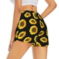 thumbnail image 1 of Lsque Sunflower (2) Printed Women's Running Shorts with Liner Pockets,Elastic Quick Dry Workout Athletic Gym Yoga Shorts,Womens High Waist Shorts-X-Large, 1 of 9