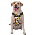 thumbnail image 1 of Lsque Sunflower Cow Dog Harness, No-Pull Pet Harness with 2 Leash Clips, Adjustable Soft Padded Dog Vest with Easy Control Handle for Large Dogs-Medium, 1 of 9