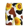 thumbnail image 1 of Lsque Sunflower Cow Mens Sleep Pajama Shorts,Short Pajama Pants, Cotton Ultra-Soft Knit-Medium, 1 of 1