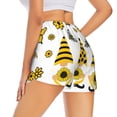 thumbnail image 1 of Lsque Sunflower Gnome Printed Women's Running Shorts with Liner Pockets,Elastic Quick Dry Workout Athletic Gym Yoga Shorts,Womens High Waist Shorts-Medium, 1 of 9