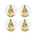 thumbnail image 1 of Lsque Sunflower Gnomes Pattern 4" Drink Coasters Set of 4, PVC Leather Absorbent Coasters, Table Coaster Set Decorative Coffee Cup Coasters Housewarming Gift -Octagon, 1 of 6