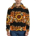 thumbnail image 1 of Lsque Sunflower Gnomes and Bees Pattern Casual Men's Hoodie,Hooded Sweatshirt with Kangaroo Pocket,Pullover Hoodie-Medium, 1 of 7