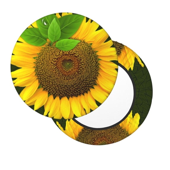 Lsque Sunflower3 Round Bar chair cushion covers Velvet Fabric Premium Comfort Protects from Scratches and Stains for 14-17 Inch Chair- 14 inch