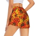 thumbnail image 1 of Lsque Sunflower4 Printed Women's Running Shorts with Liner Pockets,Elastic Quick Dry Workout Athletic Gym Yoga Shorts,Womens High Waist Shorts-Small, 1 of 9