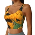 thumbnail image 1 of Lsque Sunflowers 7 Printed Women'S Sports Bra, Compression, Moisture Wicking, High-Impact Sports Bra For Women,Supportive sports bra-Medium, 1 of 9