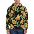thumbnail image 1 of Lsque Sunflowers And Bird Pattern Casual Men's Hoodie,Hooded Sweatshirt with Kangaroo Pocket,Pullover Hoodie-XX-Large, 1 of 7