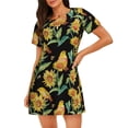 thumbnail image 1 of Lsque Sunflowers And Bird Pattern Nightgowns for Women Sleep Shirts Short Sleeve Nightshirt Pullover Nightdress Soft Sleepwear Relaxed Fit Nightdress, 1 of 6