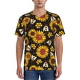 thumbnail image 1 of Lsque Sunflowers And Bww Pattern Mens Polo Golf Shirts Funny Graphics Shorts Sleeve Button Shirts Baseball T-shirt-X-Large, 1 of 7
