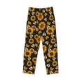 thumbnail image 1 of Lsque Sunflowers And Bww Print Men's Pajama Pants, Lounge Pant - Comfortable Home Wear,Elastic Waistband, Stylish Design-Medium, 1 of 9
