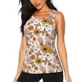 thumbnail image 1 of Lsque Sunflowers And Butterflies Printed Workout Tank Tops for Women, Athletic Sports Tank Tops, Compression Sleeveless Dry Fit Shirts,Sleeveless Yoga Shirt-, 1 of 9