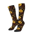 thumbnail image 1 of Lsque Sunflowers Leaves Printed Crew Socks Men's Women's LightWeight Thin Casual Calf Socks ,Knee High Socks,Cotton Socks, 1 of 9