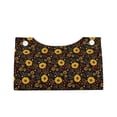 thumbnail image 1 of Lsque Sunflowers Leaves Printed Long Tissue Box Cover Holder, Facial Paper Organizer Dispenser,Triangle with Bottom Belt, PVC Leather Decorative Organizer, 1 of 9