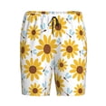 thumbnail image 1 of Lsque Sunflowers Mens Sleep Pajama Shorts,Short Pajama Pants, Cotton Ultra-Soft Knit-4X-Large, 1 of 9