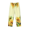 thumbnail image 1 of Lsque Sunflowers On A Yellow Background Print Men's Pajama Pants, Lounge Pant - Comfortable Home Wear,Elastic Waistband, Stylish Design-Small, 1 of 9