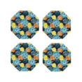 thumbnail image 1 of Lsque Sunflowers Pattern 4" Drink Coasters Set of 4, PVC Leather Absorbent Coasters, Table Coaster Set Decorative Coffee Cup Coasters Housewarming Gift -Octagon, 1 of 6